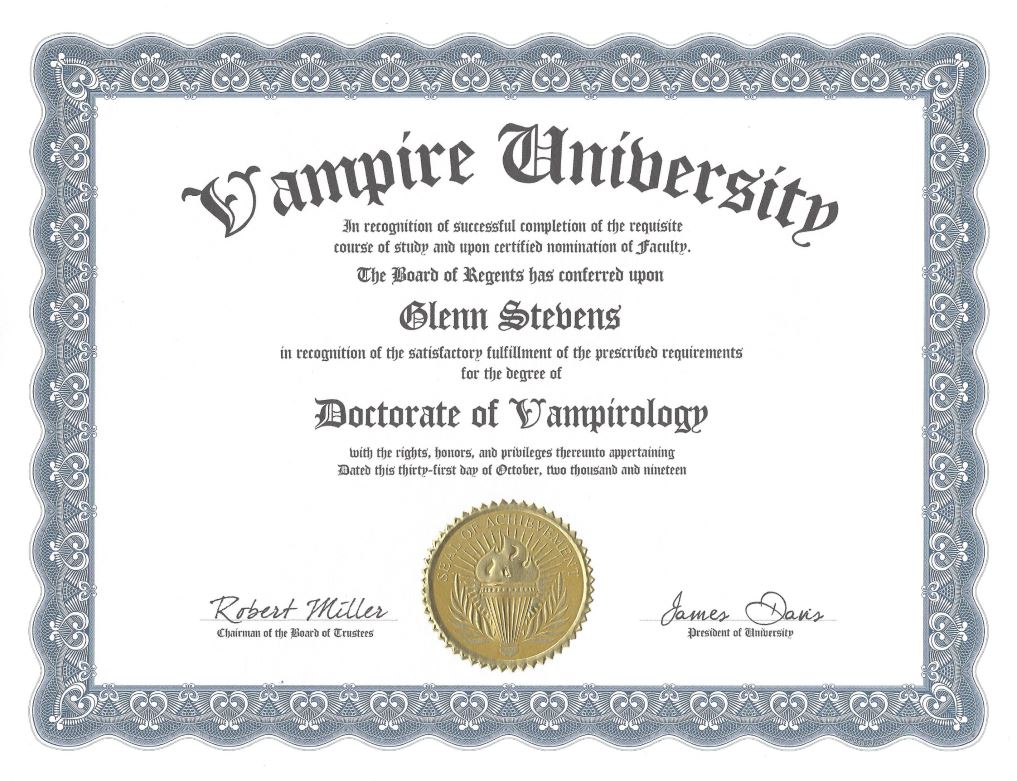 Doctorate of Vampirology